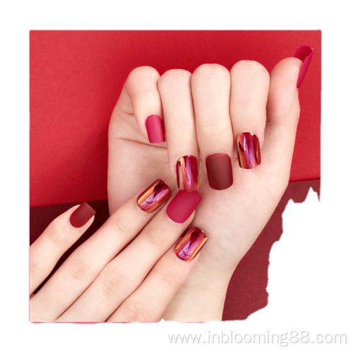 Professional Full Cover Long Flat Fingernails False Nails